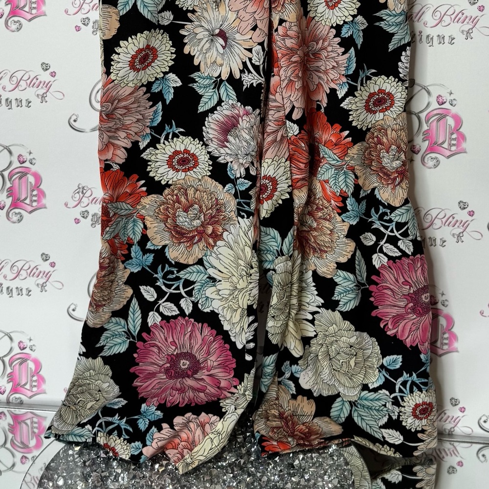 Buffalo David Bitton pants wide leg flowy flowers comfy boho Floral Patterned - Picture 6 of 8